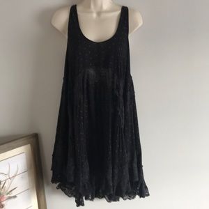 Free people intimately black swing dress large